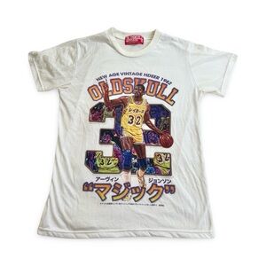 Oldskull Vintage Hdeer 1982 Tshirt (T043) Sz M Magic Johnson Lakers NBA EUC Rare